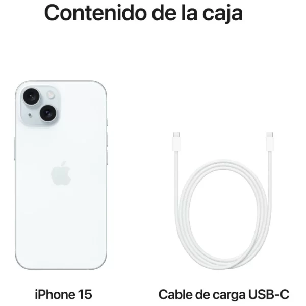 Apple iPhone 15 128GB Azul (Reacondicionado Grado A) - Imagen 2